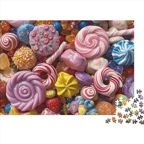 Colorful Candy 1000 Puzzleteile Für Die Ganze Familie Abwechslungsreiche Bonbon 1000 Teile Puzzle Holz Puzzles Lernspiel Geeignet Für Erwachsene 1000pcs (75x50cm) von Znnnnnny