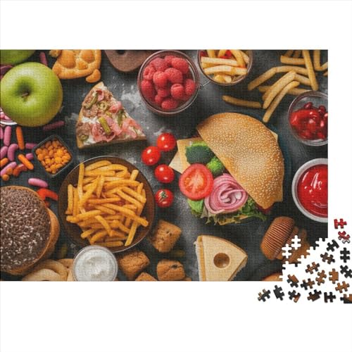 Delicious Food 1000 Puzzleteile Für Die Ganze Familie Abwechslungsreiche Bread 1000 Teile Puzzle Holz Puzzles Lernspiel Geeignet Für Erwachsene 1000pcs (75x50cm) von Znnnnnny
