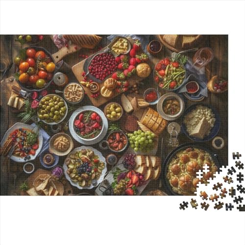 Delicious Food 1000 Puzzleteile Für Die Ganze Familie Abwechslungsreiche Bread 1000 Teile Puzzle Holz Puzzles Lernspiel Geeignet Für Erwachsene 1000pcs (75x50cm) von Znnnnnny