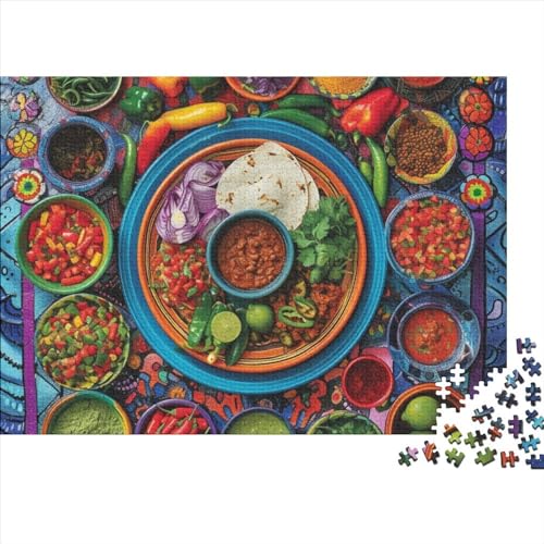 Delicious Food 1000 Puzzleteile Für Die Ganze Familie Abwechslungsreiche Mexican Tortillas 1000 Teile Puzzle Holz Puzzles Lernspiel Geeignet Für Erwachsene 1000pcs (75x50cm) von Znnnnnny