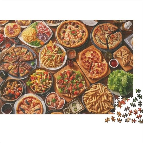 Delicious Food 1000 Puzzleteile Für Die Ganze Familie Lernspiel Pizza 1000 Teile Puzzle Holz Puzzles Lernspiel Geeignet Für Erwachsene 1000pcs (75x50cm) von Znnnnnny