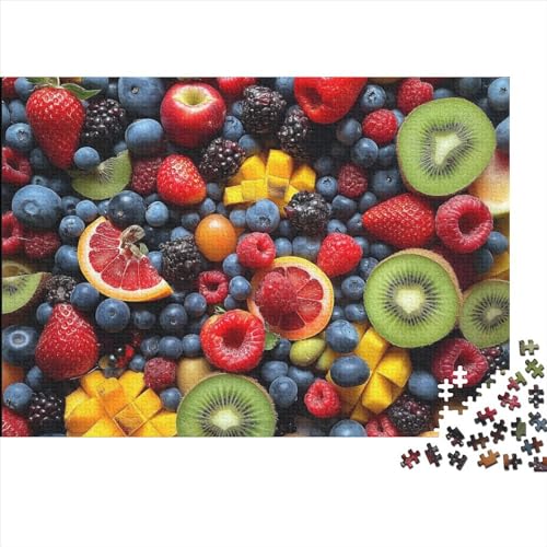 Delicious Food 500 Puzzleteile Für Die Ganze Familie Farbenfrohes Legespiel Lernspiel Fruit 500 Teile Puzzle Holz Puzzles Lernspiel Geeignet Für Erwachsene 500pcs (52x38cm) von Znnnnnny