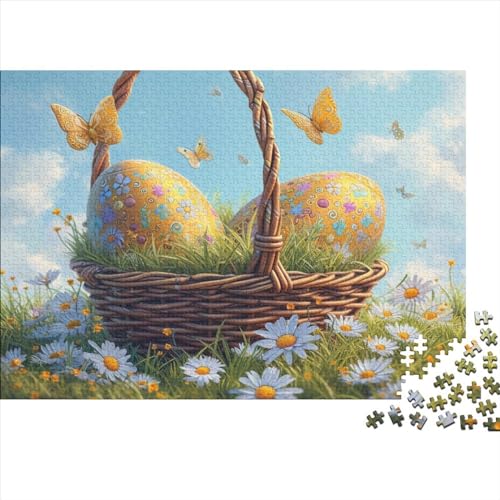 Easter Eggs with Bunny for Easter 1000 Puzzleteile Für Die Ganze Familie Abwechslungsreiche Colorful Easter Eggs 1000 Teile Puzzle Holz Puzzles Lernspiel Geeignet Für Erwachsene 100 von Znnnnnny