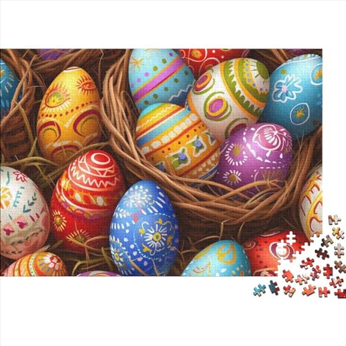 Easter Eggs with Bunny for Easter 1000 Puzzleteile Für Die Ganze Familie Lernspiel Colorful Easter Eggs 1000 Teile Puzzle Geschicklichkeitsspiel Geeignet Für Erwachsene 1000pcs (75x von Znnnnnny