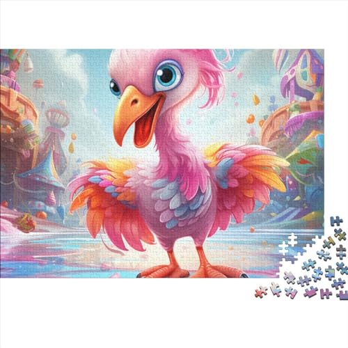 Flamingo 1000 Puzzleteile Für Die Ganze Familie Abwechslungsreiche Pink 1000 Teile Puzzle Geschicklichkeitsspiel Geeignet Für Erwachsene 1000pcs (75x50cm) von Znnnnnny