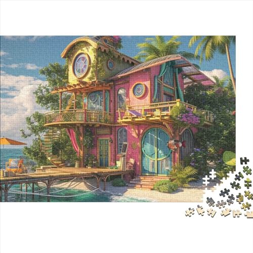 Holiday Homes 1000 Puzzleteile Für Die Ganze Familie Lernspiel Lakeside Town 1000 Teile Puzzle Geschicklichkeitsspiel Geeignet Für Erwachsene 1000pcs (75x50cm) von Znnnnnny