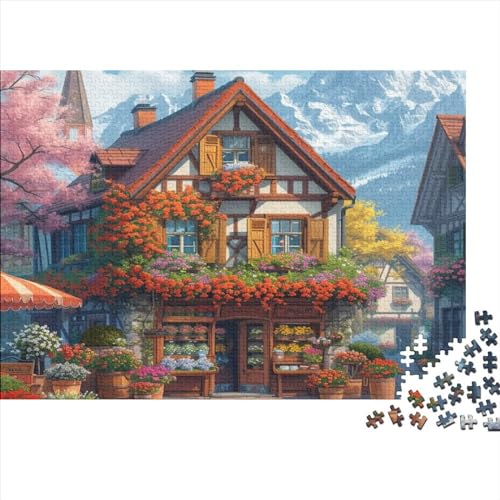 Holiday Homes 300 Puzzleteile Für Die Ganze Familie Farbenfrohes Legespiel Lernspiel Romantic Cottage 300 Teile Puzzle Geschicklichkeitsspiel Geeignet Für Erwachsene 300pcs (40x28cm) von Znnnnnny