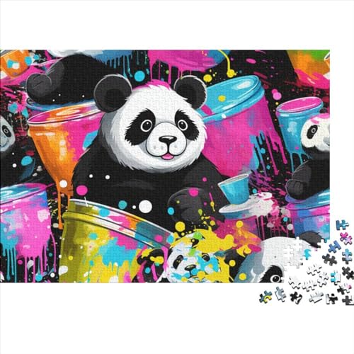 Panda 1000 Puzzleteile Für Die Ganze Familie Abwechslungsreiche Lovely Panda 1000 Teile Puzzle Holz Puzzles Lernspiel Geeignet Für Erwachsene 1000pcs (75x50cm) von Znnnnnny
