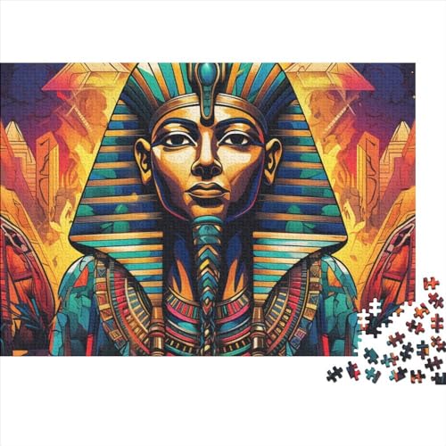 Pharaoh 1000 Puzzleteile Für Die Ganze Familie Farbenfrohes Legespiel Lernspiel Ancient Egypt Tribe 1000 Teile Puzzle Holz Puzzles Lernspiel Geeignet Für Erwachsene 1000pcs (75x50cm) von Znnnnnny