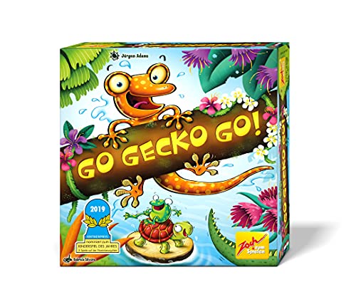 Zoch 601105174 - Go Gecko Go (Kinderspiel ab 6 Jahre) - fröhliches Wettschwimmen für 2-4 Spieler - Beobachten, Taktieren & clever navigieren, ca.20 Min. Spieldauer von Zoch