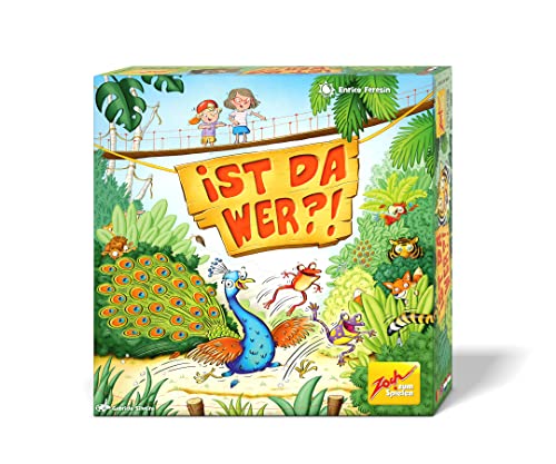 Zoch 601105137 Ist da wer? – Kinderspiel, für 2 bis 4 Spieler – Kombinieren, Reagieren und Farben zuordnen, ab 5 Jahren von Zoch zum Spielen