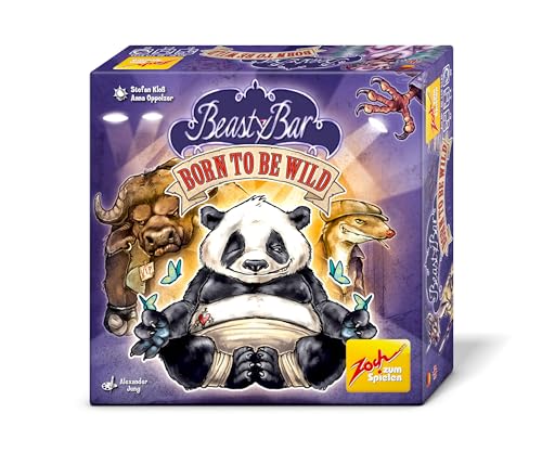 Zoch 601105143, Beasty Bar Born to be Wild, Das charakterstarke Kartenspiel mit XXL-Karten in Neuer Schachtelgröße, ab 8 Jahren von Zoch zum Spielen