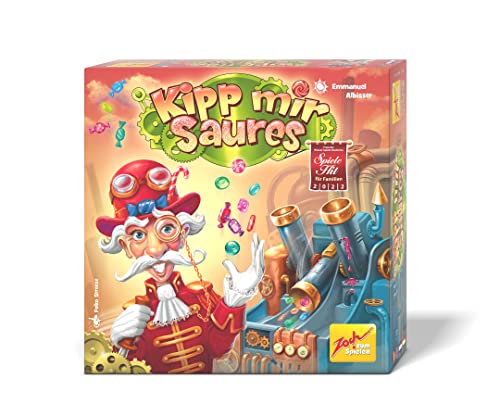 Zoch 601105154 Kipp Mir Saures – dreidimensionaler Spielspaß in der Naschfabrik, 2 bis 4 Spieler, für Kinder ab 8 Jahre von Zoch