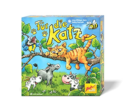 Zoch 601105158 Für die Katz – das lustige Teamwork-Geschicklichkeitsspiel mit verbundenen Augen, 2 bis 5 Spieler, für Kinder ab 4 Jahren von Zoch