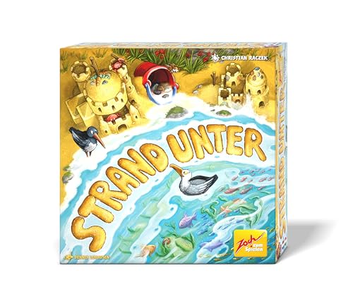 Zoch 601105161 Strand Unter – das spannende Ebbe und Flut Spiel für Sandburgenbauer, 2 bis 4 Spieler, für Kinder ab 8 Jahre von Zoch zum Spielen