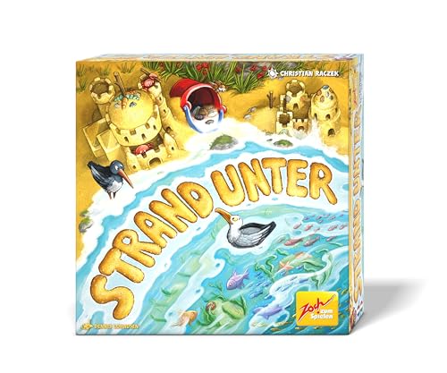 Zoch 601105161 Strand Unter – das spannende Ebbe und Flut Spiel für Sandburgenbauer, 2 bis 4 Spieler, für Kinder ab 8 Jahre von Zoch