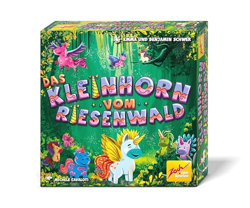 Zoch 601105184 - Das Kleinhorn vom Riesenwald (Kinderspiel ab 4 Jahre) - fantastisches Einhorn-Spiel für Kinder, für 2-4 Spieler, ca. 20 Min. Dauer pro Spiele-Runde von Zoch