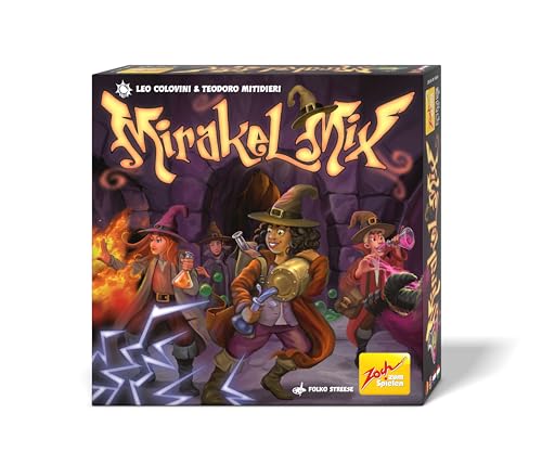 Zoch 601105187 - Mirakel Mix (Kinderspiel ab 6 Jahre) - magischer Hindernislauf durchs Labyrinth mit Zauber-Kessel zum Drehen, für 2-4 Spieler, ca. 30 Min. Spiel-Dauer von Zoch