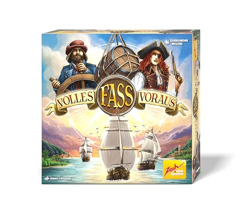 Zoch 601105192 - Volles Fass voraus (Brettspiel) - fas(s) zinierendes Familienspiel für Kinder und Erwachsene ab 10 Jahren, Spiel für 2-4 Spieler, ca. 40 Min. Spieldauer von Zoch