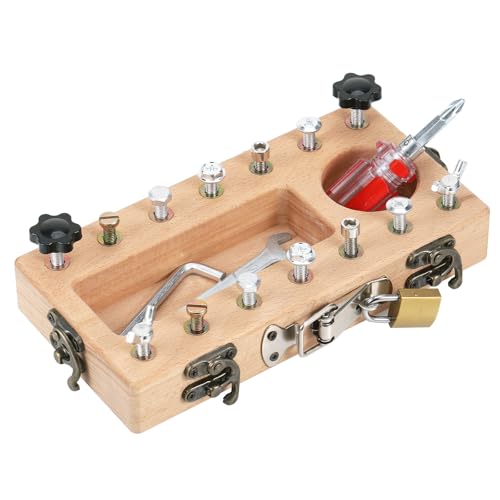 Zocipro Montessori Spielzeug ab 3 4 5 Jahre, Holz Montessori Schraubbrett, Busy Board Holzspielzeug, Schraubendreher Brett, Lernspielzeug für Kinder, Motorikspielzeug, Geschenk für Mädchen Jungen Zocipro Montessori Spielzeug ab 3 4 5 Jahre, Holz Montessori Schraubbrett, Busy Board Holzspielzeug, Schraubendreher Brett, Lernspielzeug für Kinder, Motorikspielzeug, Geschenk für Mädchen Jungen von Zocipro