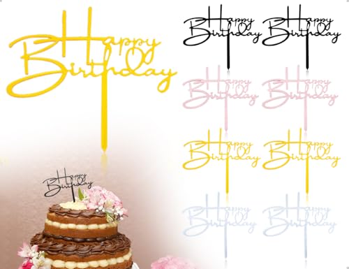 ZoeTekway Happy Birthday Tortendeko, Cake Topper Geburtstag, Acryl Tortendeko Geburtstag, Cupcake Topper (8, 4 Farben Satz 3) ZoeTekway Happy Birthday Tortendeko, Cake Topper Geburtstag, Acryl Tortendeko Geburtstag, Cupcake Topper (8, 4 Farben Satz 3) von ZoeTekway
