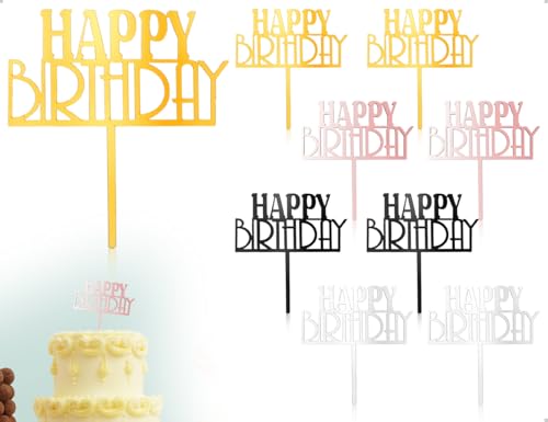 ZoeTekway Happy Birthday Tortendeko, Cake Topper Geburtstag, Acryl Tortendeko Geburtstag, Cupcake Topper (8, 4 Farben Satz 2) ZoeTekway Happy Birthday Tortendeko, Cake Topper Geburtstag, Acryl Tortendeko Geburtstag, Cupcake Topper (8, 4 Farben Satz 2) von ZoeTekway