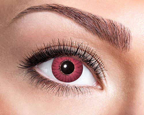 Eyecatcher 84065141-811 - Farbige Kontaktlinsen, 1 Paar, für 12 Monate, Rot, Karneval, Fasching, Halloween von Zoelibat