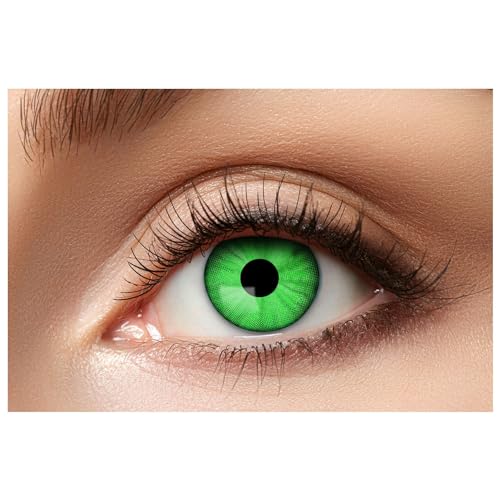 Eyecatcher - Farbige 12 Monatslinsen, 1 Paar, Kontaktlinsen ohne Sehstärke, Halloween, Karneval, Fasching von Zoelibat
