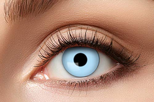 Eyecatcher 84065141-653 - Farbige Kontaktlinsen, 1 Paar, für 12 Monate, Eisblau, Karneval, Fasching, Halloween von Zoelibat