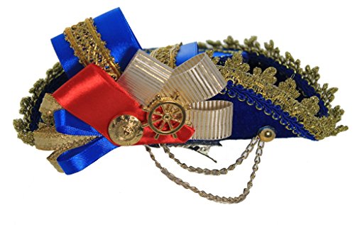 Zoelibat 97230041.059 - Mini Dreispitz mit Schleifen Kokarde und Verzierungen, blau/weiß/rot Zoelibat 97230041.059 - Mini Dreispitz mit Schleifen Kokarde und Verzierungen, blau/weiß/rot von Zoelibat