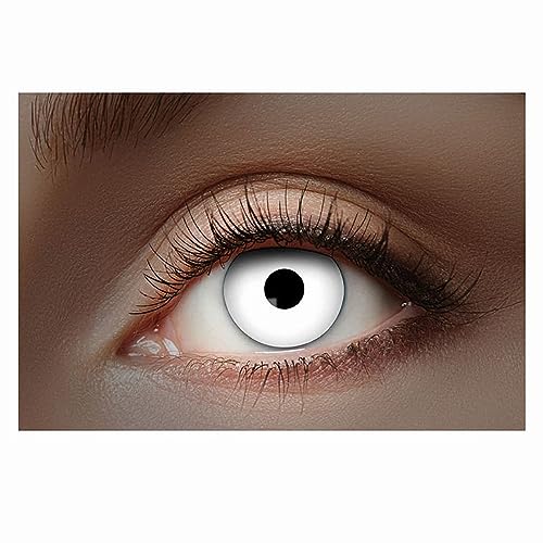 Zoelibat Eyecatcher 84027541-001 - Farbige UV-Kontaktlinsen, 1 Paar, für 12 Monate, weiß leuchtend, Halloween, Karneval, Fasching Zoelibat Eyecatcher 84027541-001 - Farbige UV-Kontaktlinsen, 1 Paar, für 12 Monate, weiß leuchtend, Halloween, Karneval, Fasching von Zoelibat