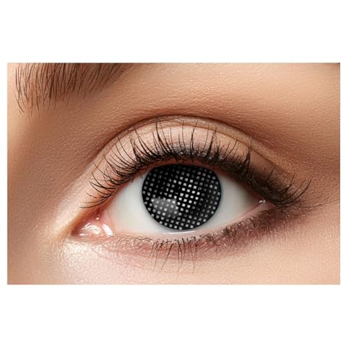 Eyecatcher 84065141-664 - Farbige Kontaktlinsen, 1 Paar, für 12 Monate, Schwarz, Karneval, Fasching, Halloween von Zoelibat