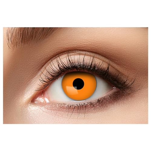 Eyecatcher 84065141-666 - Farbige Kontaktlinsen, 1 Paar, für 12 Monate, Orange, Karneval, Fasching, Halloween von Zoelibat