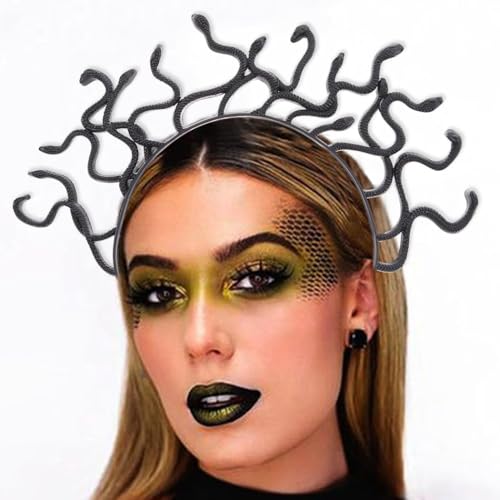 Zoestar Medusa Schlangen-Stirnband, schwarz, griechische Göttin, Kopfschmuck, Halloween-Anzieh-Kopfschmuck, Karneval, Party, Kostüm, Haarschmuck für Frauen und Mädchen Zoestar Medusa Schlangen-Stirnband, schwarz, griechische Göttin, Kopfschmuck, Halloween-Anzieh-Kopfschmuck, Karneval, Party, Kostüm, Haarschmuck für Frauen und Mädchen von Zoestar