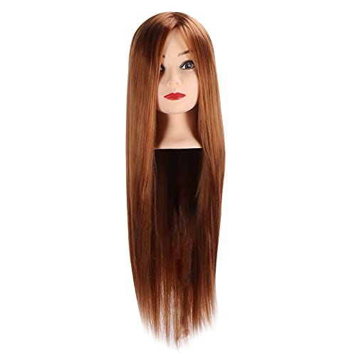 Zoeyilan Schaufenster Puppen Kopf, Haarflecht-Styling-Trainings Puppe, Manikin Cosme tology Styling-Kopf, mit Make-up zum Flechten, Friseur Training, Friseur (Hellbraun) von Zoeyilan