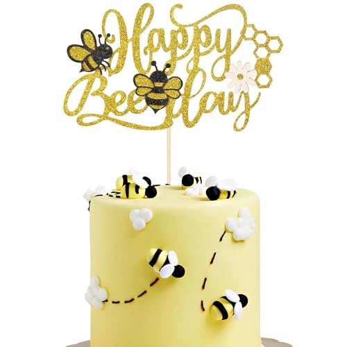 1 x Biene "Happy Birthday"-Kuchenaufsatz 1 x Biene "Happy Birthday"-Kuchenaufsatz von ZogCowy