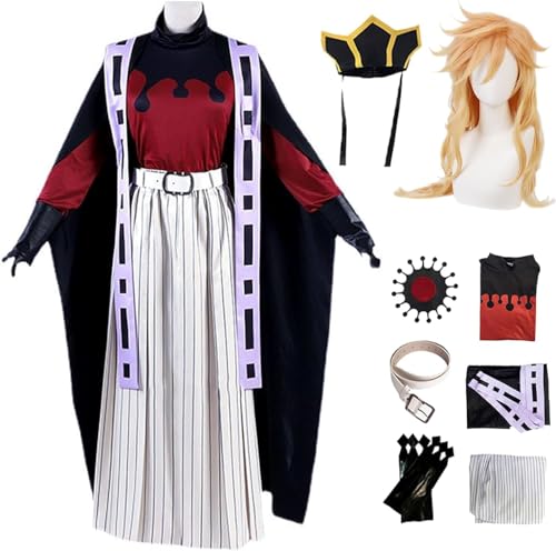 ZoikoM Douma Cosplay Kostüm komplett mit Hüten und Perücke Dämonentöter Anime Cosplay Kostüm Kimetsu no Yaiba Cosplay Kimono Halloween Karneval Party Performance Kostüm Erwachsene von ZoikoM