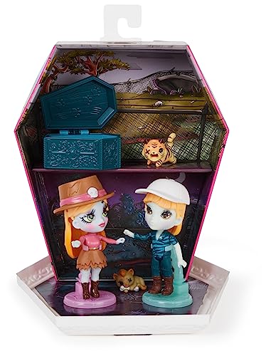 Zombaes Forever, Wild Vibes, Big Cat Un-Rescue Zombie-Puppen und Deluxe-Set für Zubehörteile, 2 besondere 8,9cm große Figuren, 2 Haustiere und mehr, Kinderspielzeug für Mädchen von Zombaes Forever