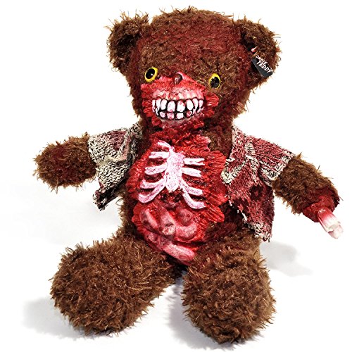 Zombie Teddy Original XXL 50cm Halloween Teddybär Horror-Bär Der Gruselige Kuschelbär für alle Splatter & Horror Fans (Gedärme Braun) von Zombie Teddy