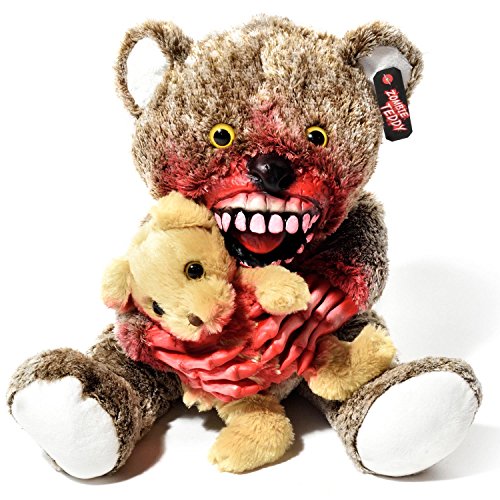 Zombie Teddy Original XXL 50cm Halloween Teddybär Horror-Bär Der Gruselige Kuschelbär für alle Splatter & Horror Fans (Kannibale) von Zombie Teddy