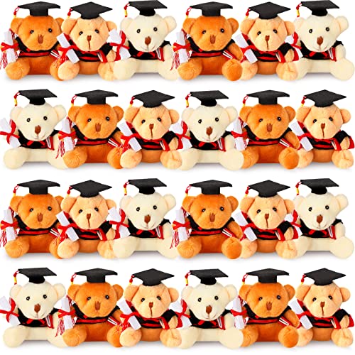 Zomiboo 24 Stück Mini Abschluss Bären Stofftiere 3,54 Zoll Plüsch Bär für 2024 Abschluss Kleine Bären Kuscheltier Puppen für DIY Graduation Geschenk Abschlussfeier Party Deko Schule Geschenke Zomiboo 24 Stück Mini Abschluss Bären Stofftiere 3,54 Zoll Plüsch Bär für 2024 Abschluss Kleine Bären Kuscheltier Puppen für DIY Graduation Geschenk Abschlussfeier Party Deko Schule Geschenke von Zomiboo