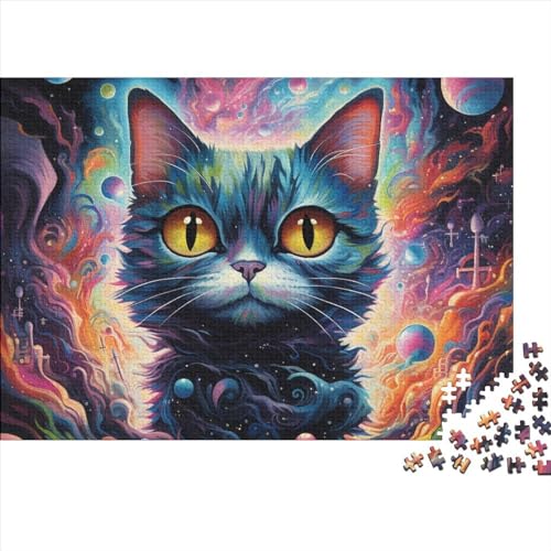 1000 Teile Puzzle für Erwachsene 1000 Teile Puzzle Galaxy Cats Puzzles Holzpuzzle für Erwachsene und Jugendliche 1000 Teile (75 x 50 cm) von Zomtoon