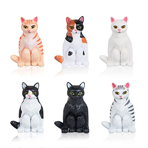 ZoneYan Katzen Figuren, Miniatur Katzenfiguren, Realistische Katzenfiguren, Katze Figuren Spielzeug, Auto Dekoration Katze, Mini Nette Katzen, Dekorationen, Geburtstagsgeschenke (DunCat) von ZoneYan
