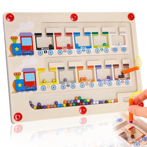 Montessori Spielzeug, ZoneYan Magnetspiel Labyrinth Holzspielzeug, Farben und Zahlen Lernen Sortierspiel, Motorikspielzeug ab 2 3 4 5 6 Jahre, Lernspiele Geschenk für Mädchen und Jungen Montessori Spielzeug, ZoneYan Magnetspiel Labyrinth Holzspielzeug, Farben und Zahlen Lernen Sortierspiel, Motorikspielzeug ab 2 3 4 5 6 Jahre, Lernspiele Geschenk für Mädchen und Jungen von ZoneYan