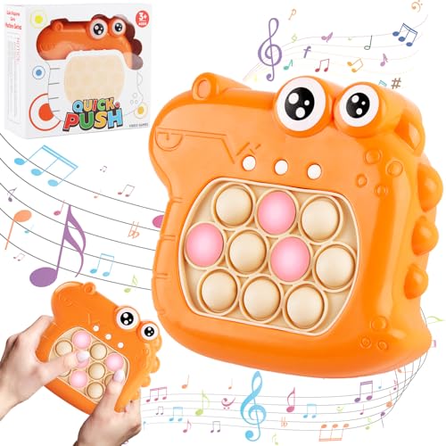 Puzzle Spielmaschine, ZoneYan Puzzle-Spielzeug, Puzzle Pop It, Pop It Fidget Spielzeug, Quick Push Spiel, Puzzle-Spielmaschine Game Controller, Dekompressionsspielzeug Konsole (Dinosaurier B) von ZoneYan