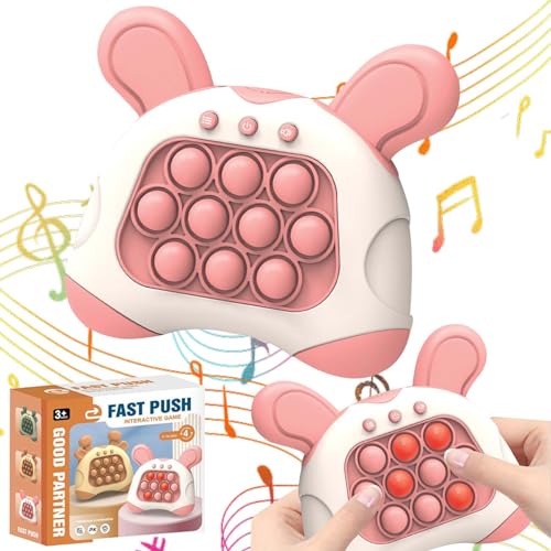 Puzzle Spielmaschine, ZoneYan Puzzle-Spielzeug, Puzzle Pop It, Pop It Fidget Spielzeug, Quick Push Spiel, Puzzle-Spielmaschine Game Controller, Dekompressionsspielzeug Konsole (Rosa) von ZoneYan