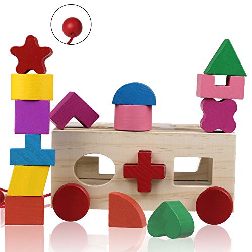 ZoneYan Steckwürfel aus Holz Kinder, Holzspielzeug ab 1 Jahr, Lernspielzeug-Puzzle Steckbox, Motorikspielzeug ab 1 Jahr, Holzsteckspiel für Baby, Kinderspielzeug ab 1 Jahr von ZoneYan