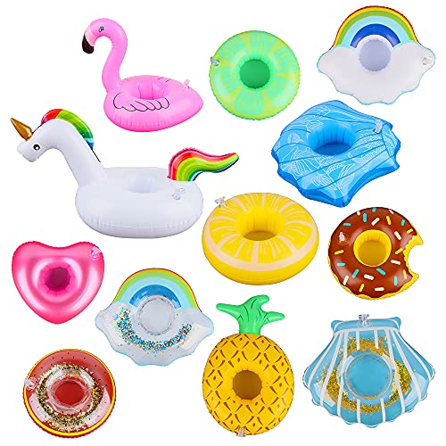 ZoneYan 12 Stück Aufblasbare Getränkehalter für Pool, Pool Getränkehalter, Getränkehalter Schwimmender, Schwimmende Untersetzer, Pool Zubehör Spaß, Zufällige Stile, für Poolparty-Dekorationen ZoneYan 12 Stück Aufblasbare Getränkehalter für Pool, Pool Getränkehalter, Getränkehalter Schwimmender, Schwimmende Untersetzer, Pool Zubehör Spaß, Zufällige Stile, für Poolparty-Dekorationen von ZoneYan