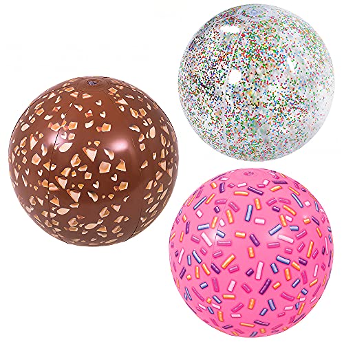 ZoneYan 3 Stück Outdoor Spielzeug Wasserball, Wasserball Kinder, Strandball Aufblasbar, Strandball Set, Strandball Spiel, PVC Schwimmball, Zufälliger Stil, Bunt Farben, für Sommer Party ZoneYan 3 Stück Outdoor Spielzeug Wasserball, Wasserball Kinder, Strandball Aufblasbar, Strandball Set, Strandball Spiel, PVC Schwimmball, Zufälliger Stil, Bunt Farben, für Sommer Party von ZoneYan