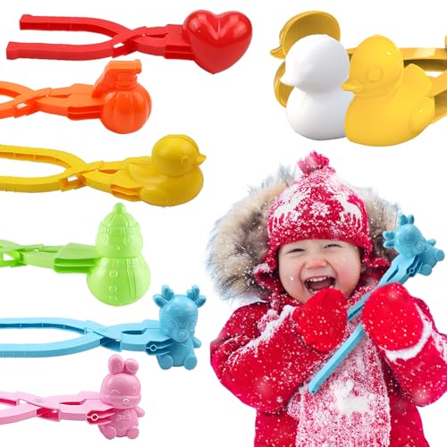 ZoneYan Schneeball Former, 6 Stück Schneeball Maker, Sandball Schneeball Clip, Winter Schneeballzange Spielzeug, Schneeball Clip für Kinder im Freien Spielen Schnee, Winter Outdoor Spielzeug ZoneYan Schneeball Former, 6 Stück Schneeball Maker, Sandball Schneeball Clip, Winter Schneeballzange Spielzeug, Schneeball Clip für Kinder im Freien Spielen Schnee, Winter Outdoor Spielzeug von ZoneYan